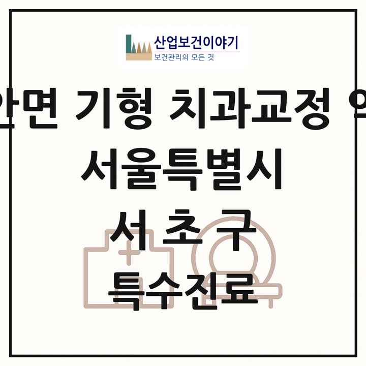 2026 서울특별시 서초구 선천성 악안면 기형 치과교정 악정형 기관 의원·병원 목록 7곳