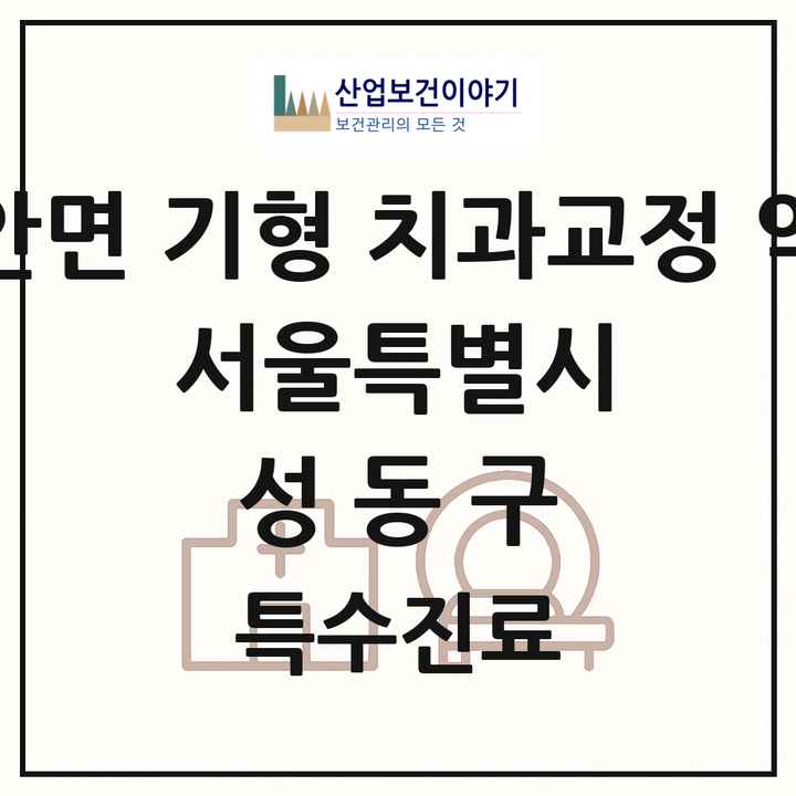 2026 서울특별시 성동구 선천성 악안면 기형 치과교정 악정형 기관 의원·병원 목록 3곳