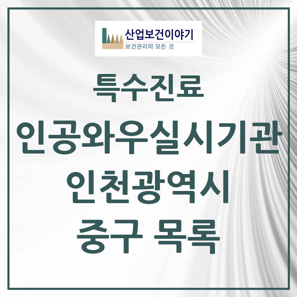 2025 인천광역시 중구 인공와우 실시기관 의원·병원 목록 1곳
