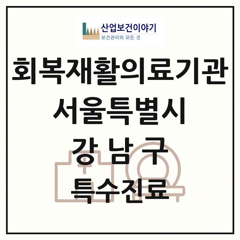 2025 서울특별시 강남구 회복기 재활의료기관 의원·병원 목록 1곳