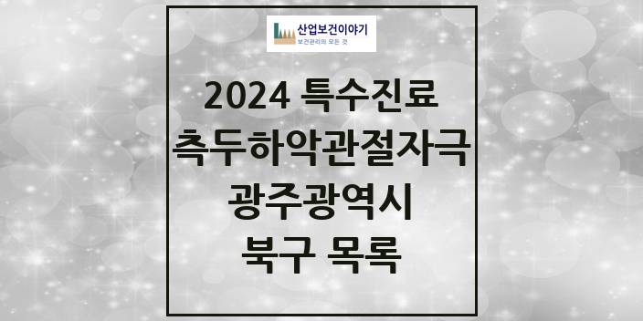 2024 광주광역시 북구 측두하악 관절자극요법 실시기관 의원 · 병원 모음(24년 4월)