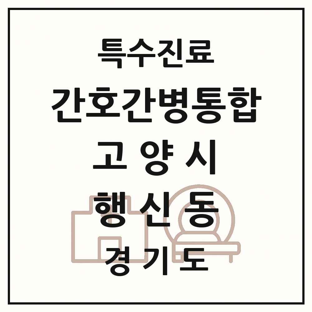 2025 경기도 고양시 행신동 간호간병통합서비스 제공기관 의원·병원 목록 1곳