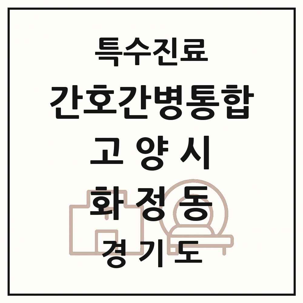 2025 경기도 고양시 화정동 간호간병통합서비스 제공기관 의원·병원 목록 1곳
