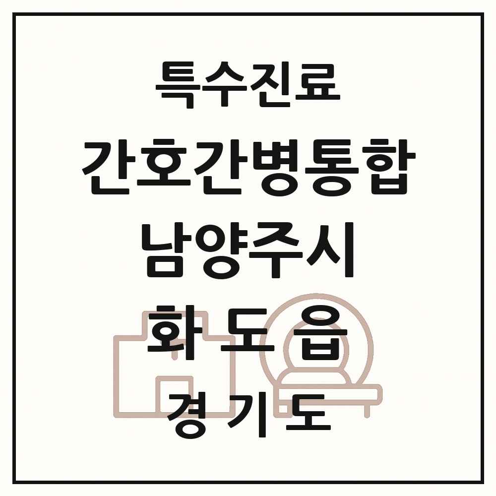 2025 경기도 남양주시 화도읍 간호간병통합서비스 제공기관 의원·병원 목록 1곳