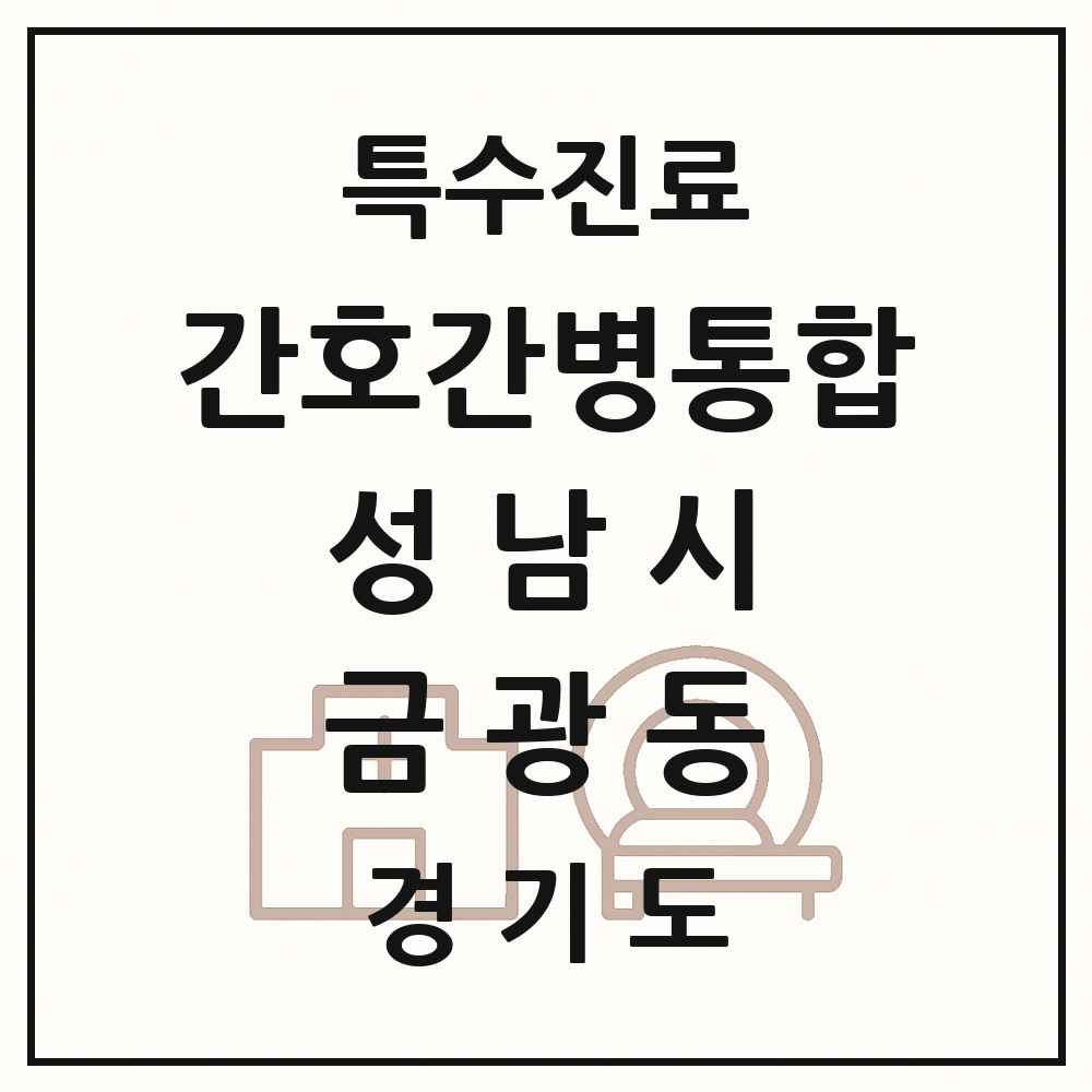 2025 경기도 성남시 금광동 간호간병통합서비스 제공기관 의원·병원 목록 2곳