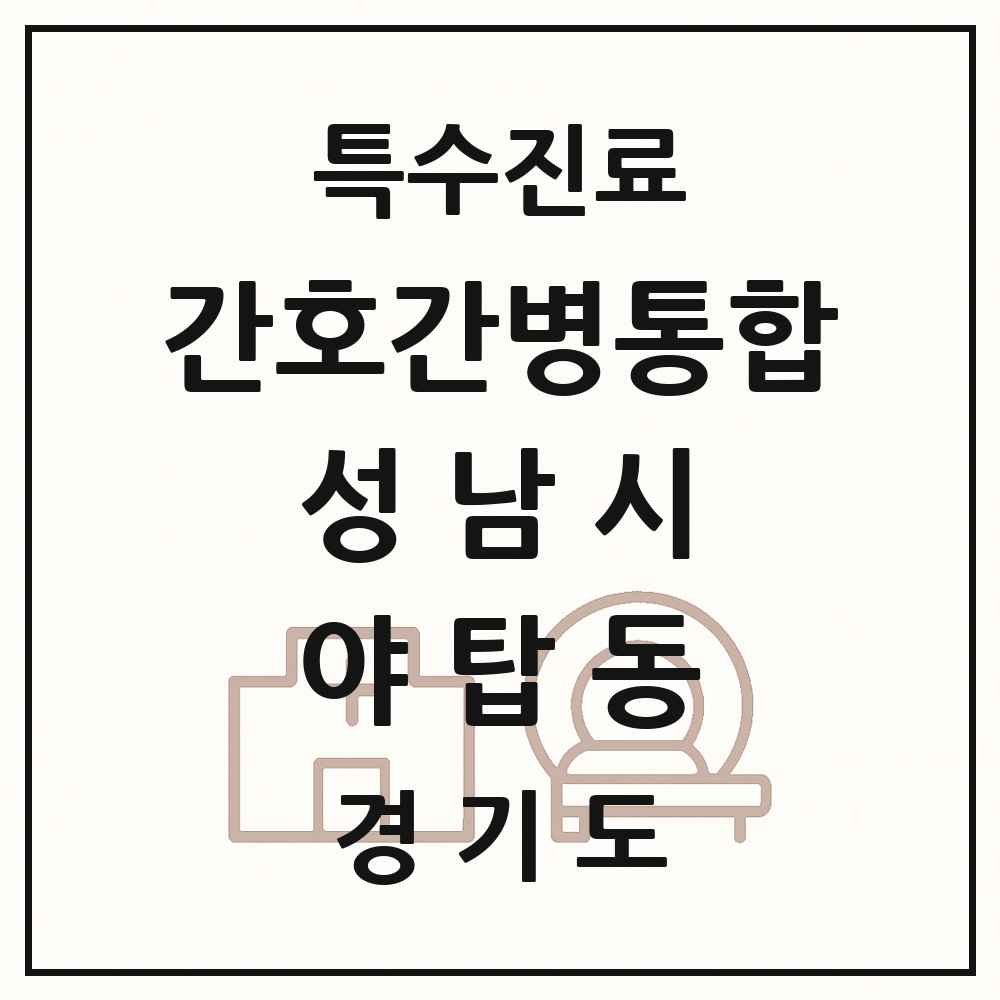 2025 경기도 성남시 야탑동 간호간병통합서비스 제공기관 의원·병원 목록 4곳