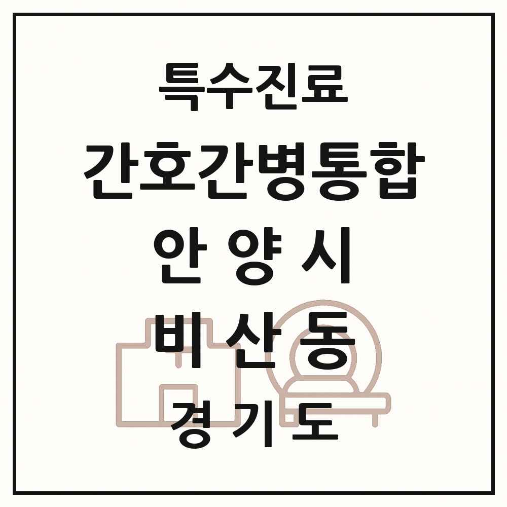 2025 경기도 안양시 비산동 간호간병통합서비스 제공기관 의원·병원 목록 2곳