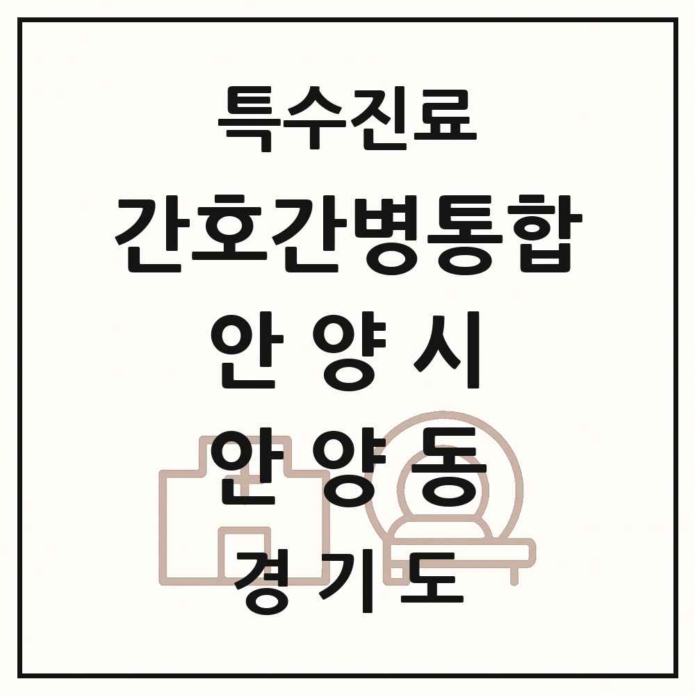2025 경기도 안양시 안양동 간호간병통합서비스 제공기관 의원·병원 목록 2곳