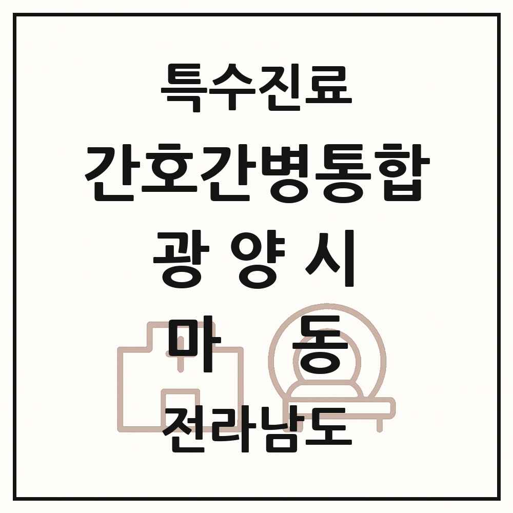 2025 전라남도 광양시 마동 간호간병통합서비스 제공기관 의원·병원 목록 1곳