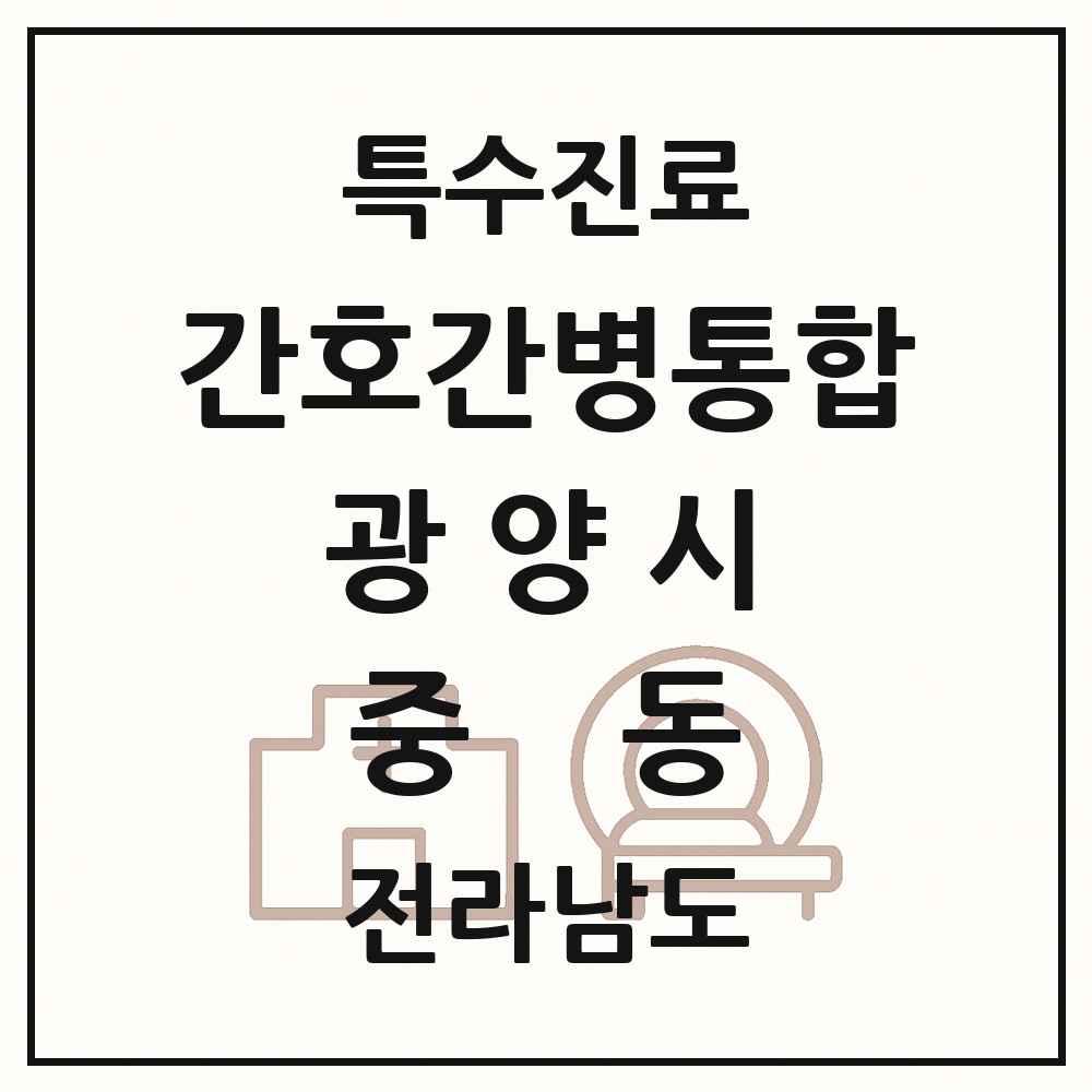 2025 전라남도 광양시 중동 간호간병통합서비스 제공기관 의원·병원 목록 1곳