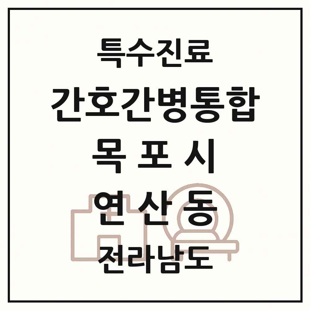 2025 전라남도 목포시 연산동 간호간병통합서비스 제공기관 의원·병원 목록 1곳