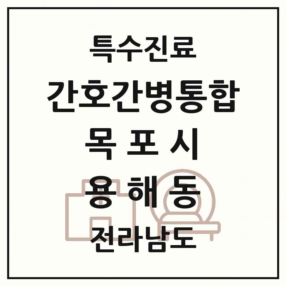 2025 전라남도 목포시 용해동 간호간병통합서비스 제공기관 의원·병원 목록 1곳