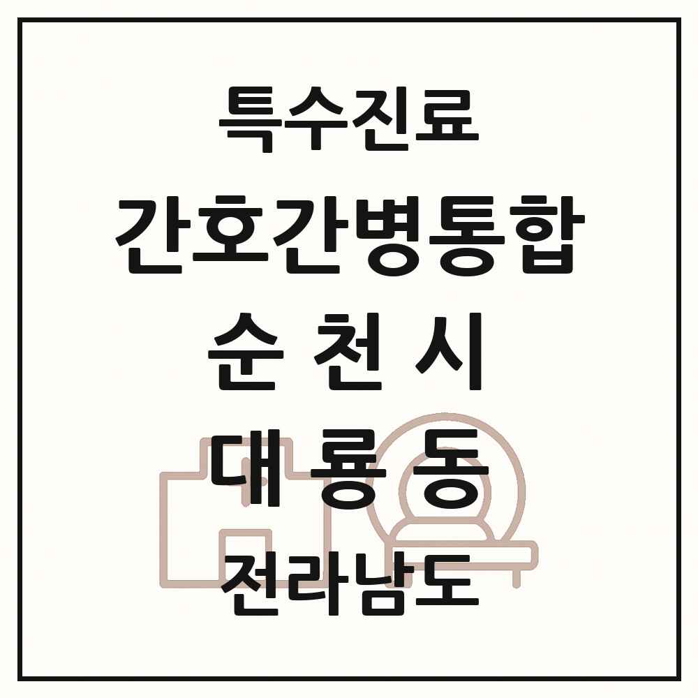 2025 전라남도 순천시 대룡동 간호간병통합서비스 제공기관 의원·병원 목록 1곳
