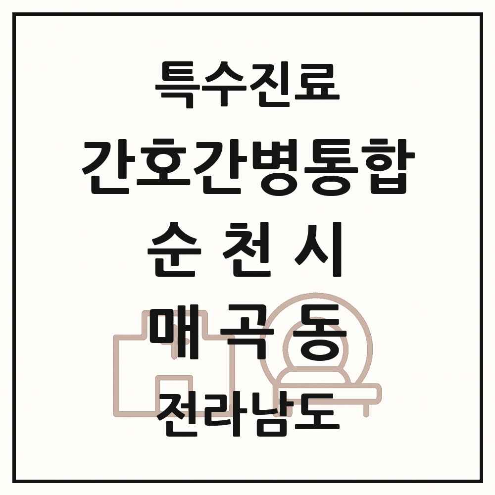 2025 전라남도 순천시 매곡동 간호간병통합서비스 제공기관 의원·병원 목록 1곳