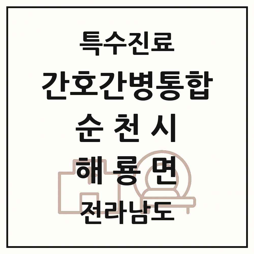 2025 전라남도 순천시 해룡면 간호간병통합서비스 제공기관 의원·병원 목록 1곳