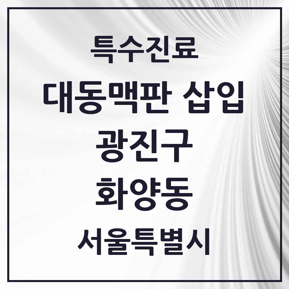 2025 서울특별시 광진구 화양동 경피적 대동맥판삽입 TAVI 실시기관 의원·병원 목록 1곳