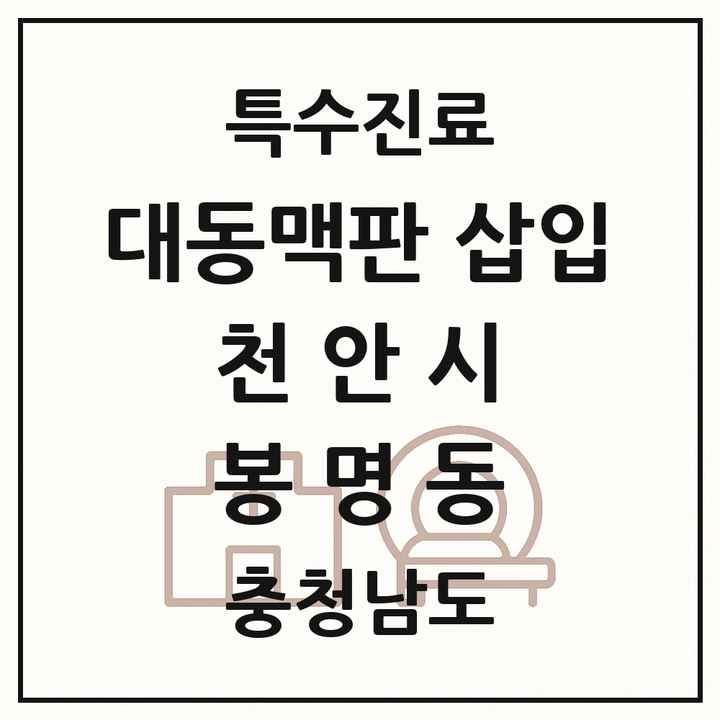 2026 충청남도 천안시 봉명동 경피적 대동맥판삽입 TAVI 실시기관 의원·병원 목록 1곳