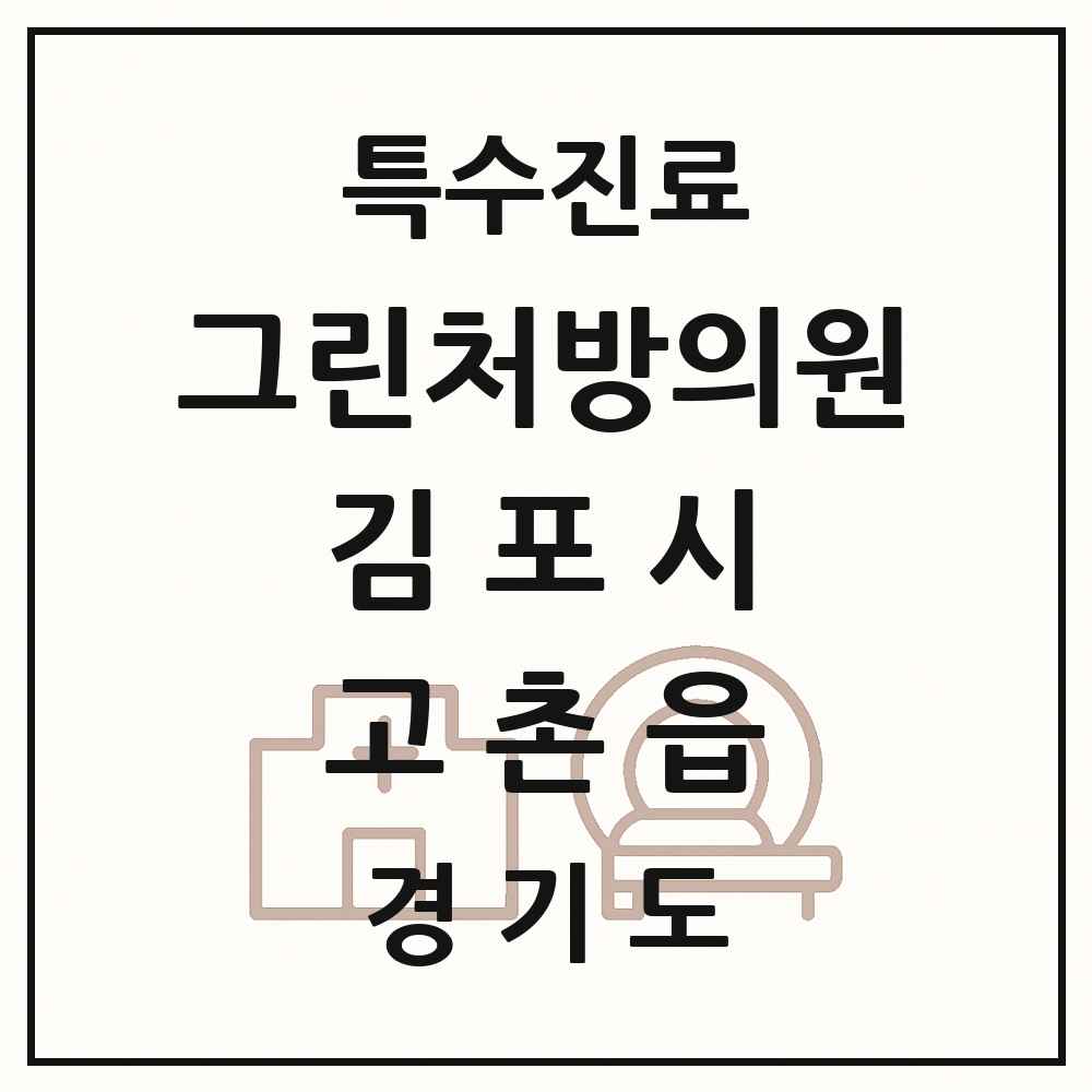 2025 경기도 김포시 고촌읍 그린처방의원 의원·병원 목록 1곳