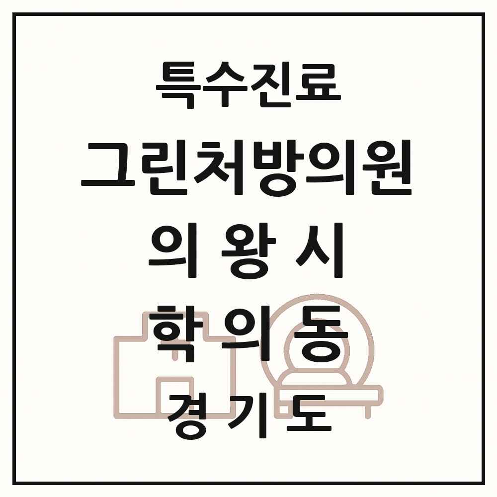 2025 경기도 의왕시 학의동 그린처방의원 의원·병원 목록 1곳