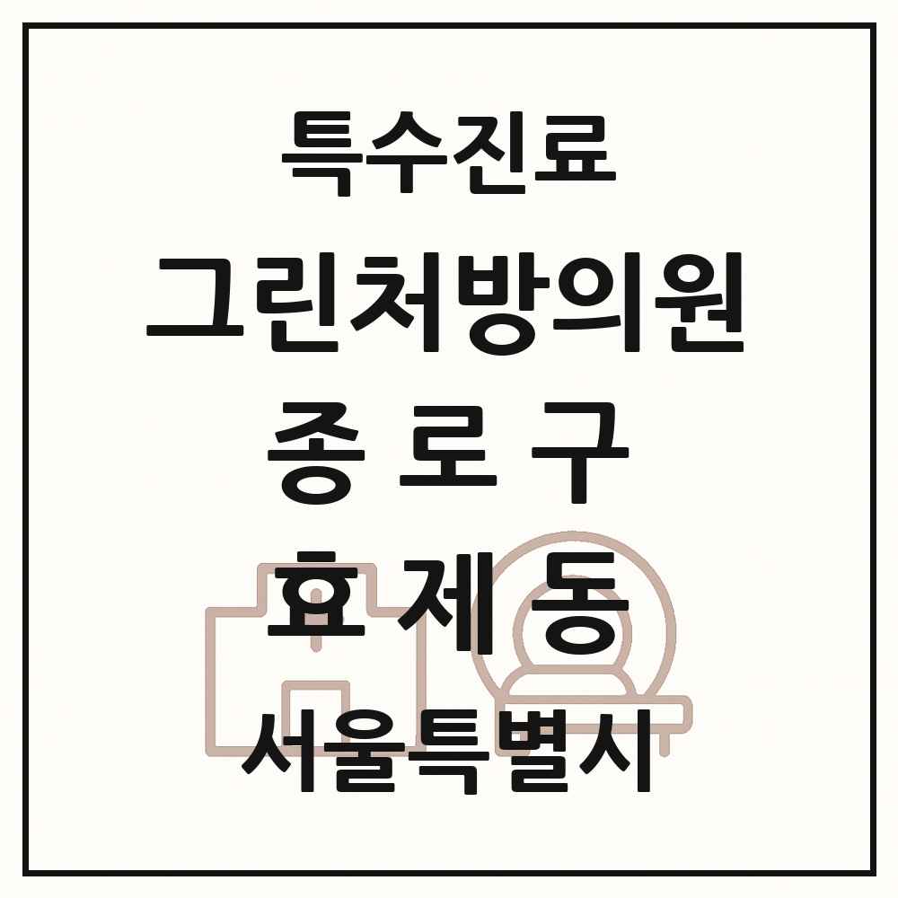 2025 서울특별시 종로구 효제동 그린처방의원 의원·병원 목록 1곳