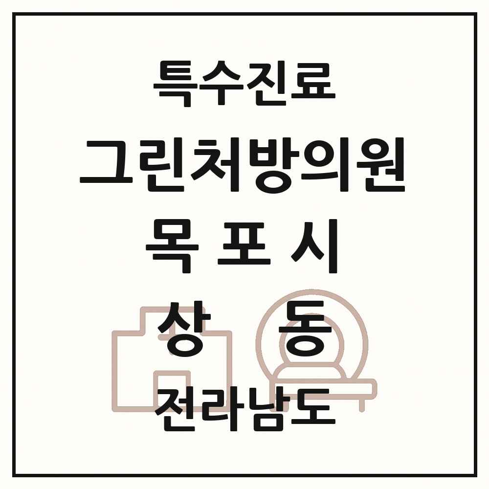 2025 전라남도 목포시 상동 그린처방의원 의원·병원 목록 1곳