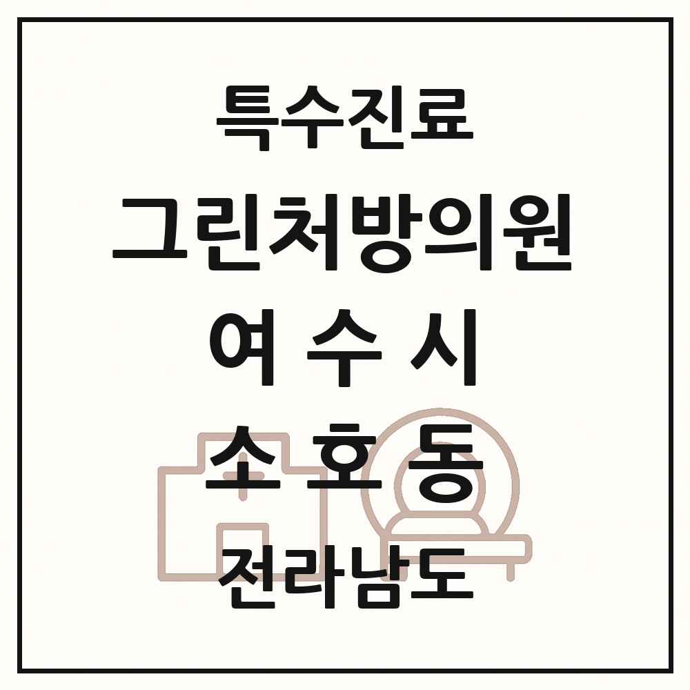 2025 전라남도 여수시 소호동 그린처방의원 의원·병원 목록 1곳