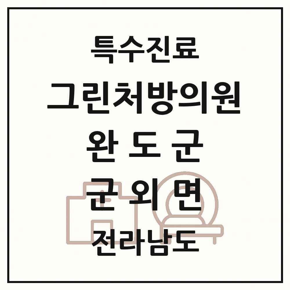 2025 전라남도 완도군 군외면 그린처방의원 의원·병원 목록 1곳