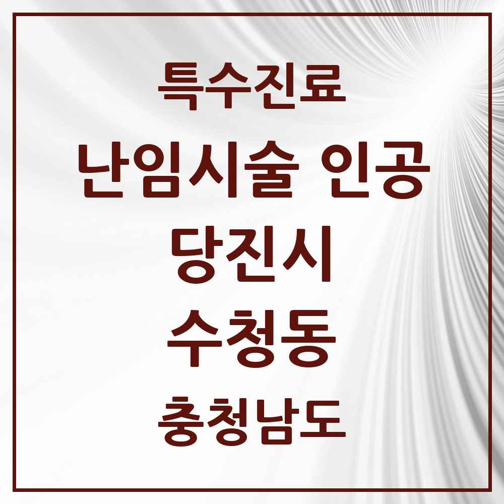2025 충청남도 당진시 수청동 난임시술 인공 의원·병원 목록 1곳