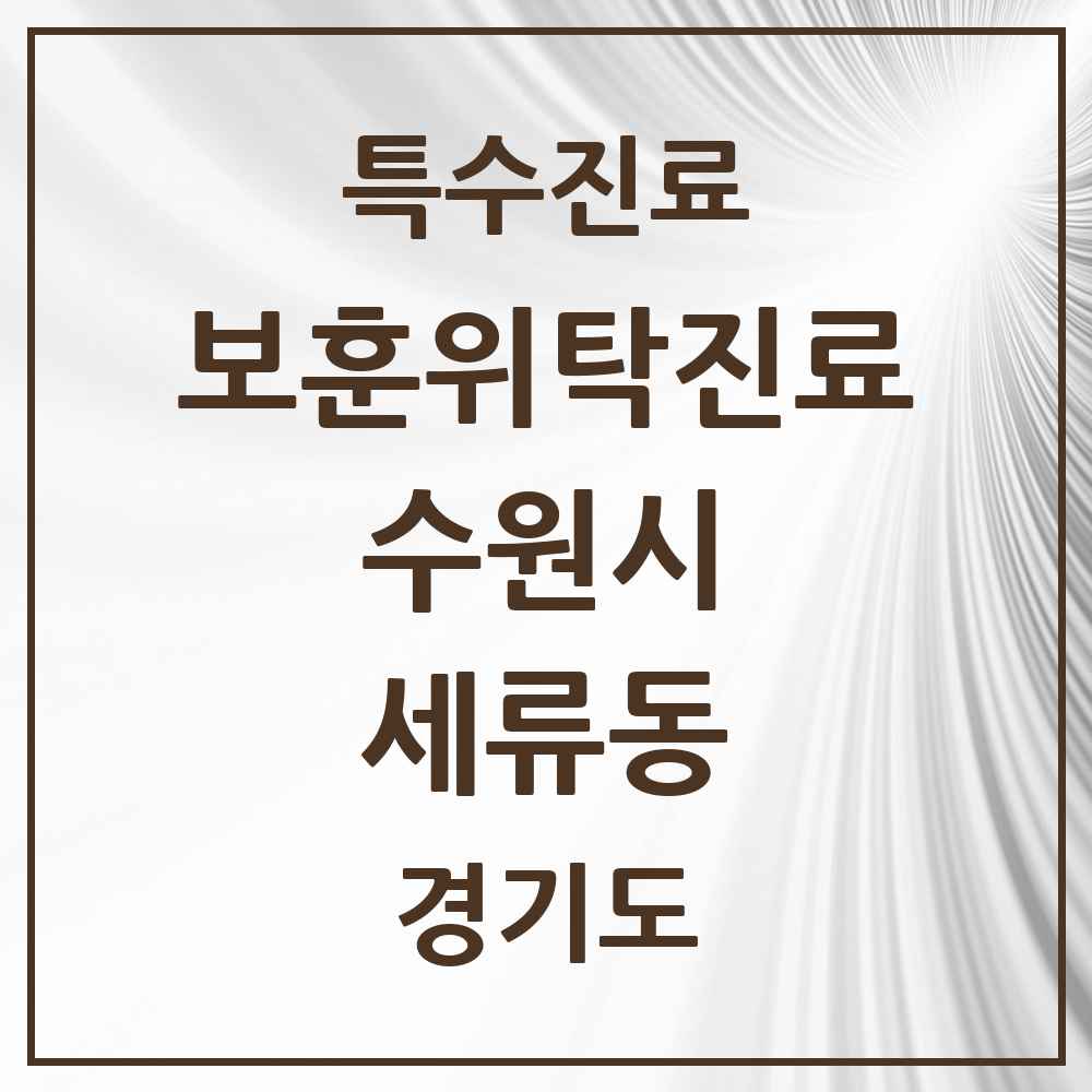 2025 경기도 수원시 세류동 보훈위탁진료 요양기관 의원·병원 목록 1곳