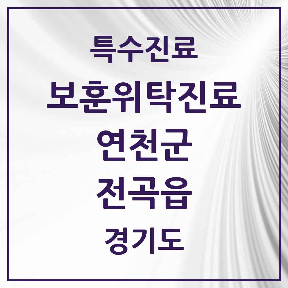 2025 경기도 연천군 전곡읍 보훈위탁진료 요양기관 의원·병원 목록 2곳