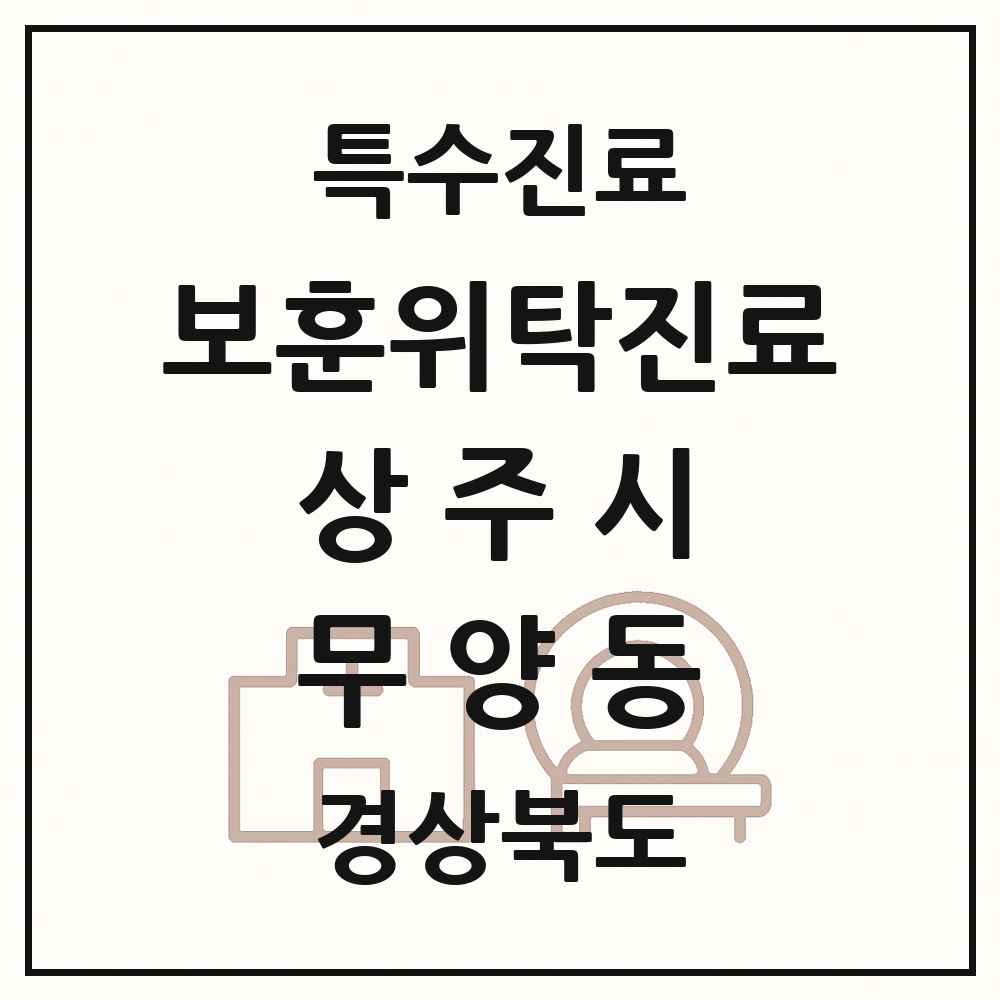 2025 경상북도 상주시 무양동 보훈위탁진료 요양기관 의원·병원 목록 1곳
