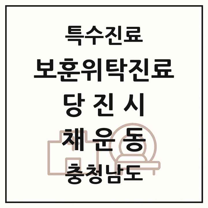 2026 충청남도 당진시 채운동 보훈위탁진료 요양기관 의원·병원 목록 1곳
