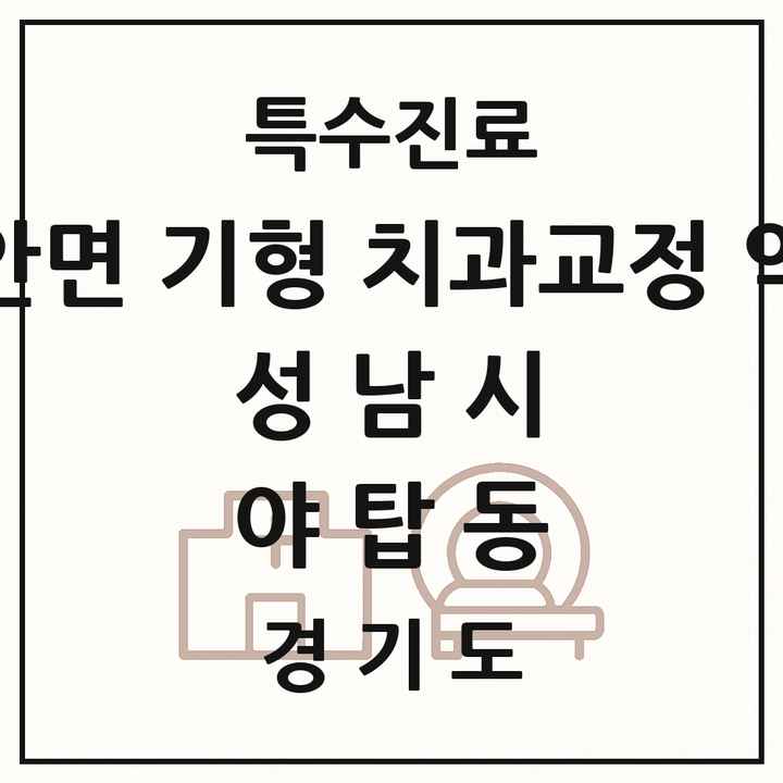 2026 경기도 성남시 야탑동 선천성 악안면 기형 치과교정 악정형 기관 의원·병원 목록 2곳