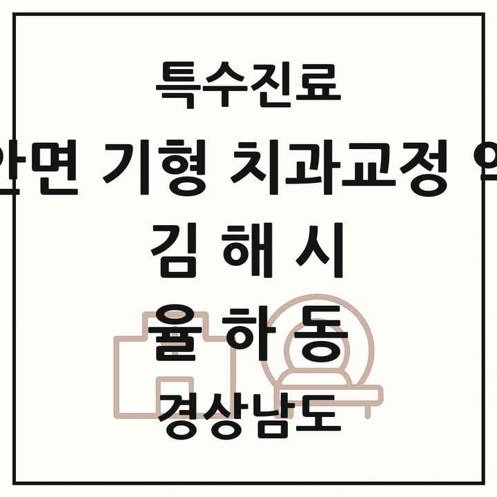 2026 경상남도 김해시 율하동 선천성 악안면 기형 치과교정 악정형 기관 의원·병원 목록 1곳