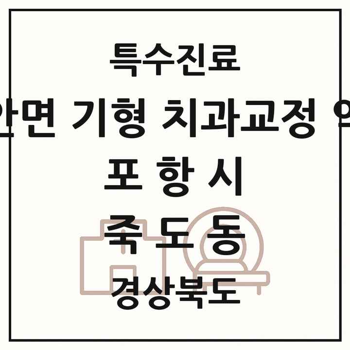 2026 경상북도 포항시 죽도동 선천성 악안면 기형 치과교정 악정형 기관 의원·병원 목록 2곳