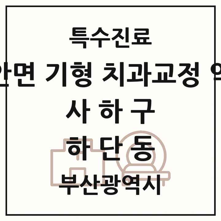 2026 부산광역시 사하구 하단동 선천성 악안면 기형 치과교정 악정형 기관 의원·병원 목록 1곳