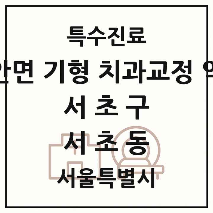 2026 서울특별시 서초구 서초동 선천성 악안면 기형 치과교정 악정형 기관 의원·병원 목록 4곳
