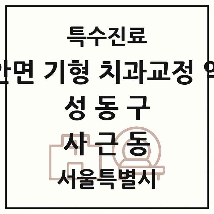 2026 서울특별시 성동구 사근동 선천성 악안면 기형 치과교정 악정형 기관 의원·병원 목록 1곳