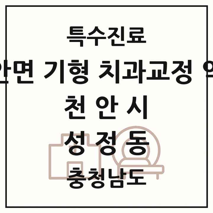 2026 충청남도 천안시 성정동 선천성 악안면 기형 치과교정 악정형 기관 의원·병원 목록 1곳