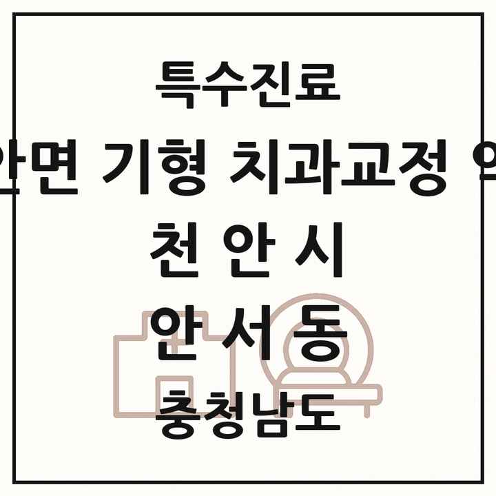 2026 충청남도 천안시 안서동 선천성 악안면 기형 치과교정 악정형 기관 의원·병원 목록 1곳