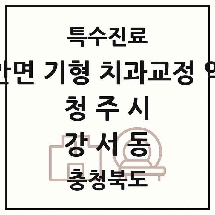 2026 충청북도 청주시 강서동 선천성 악안면 기형 치과교정 악정형 기관 의원·병원 목록 1곳