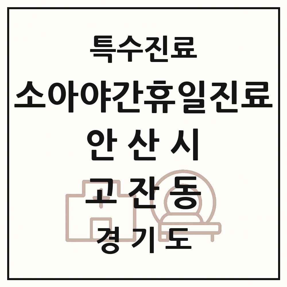 2025 경기도 안산시 고잔동 소아 야간 휴일 진료기관 의원·병원 목록 2곳