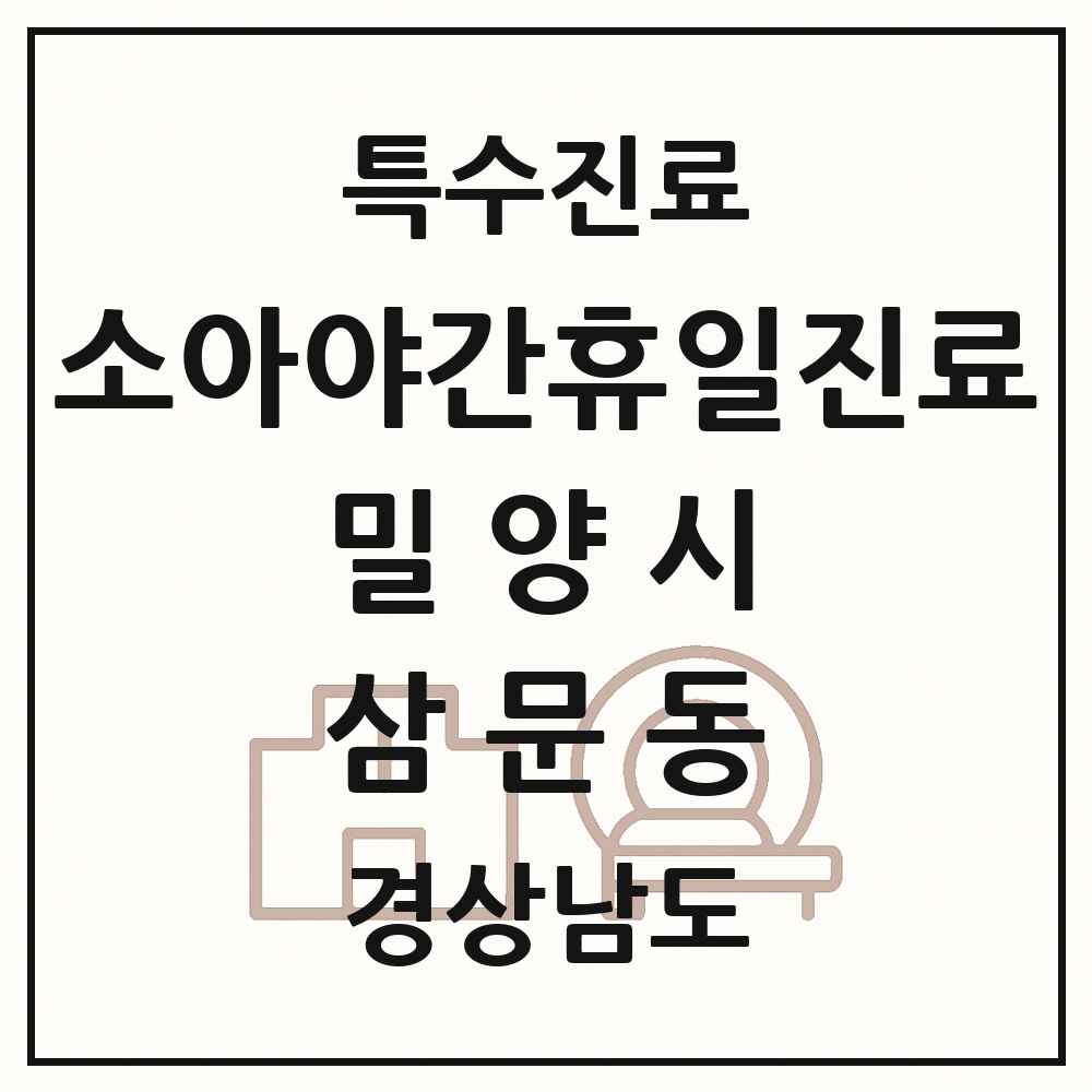 2025 경상남도 밀양시 삼문동 소아 야간 휴일 진료기관 의원·병원 목록 2곳