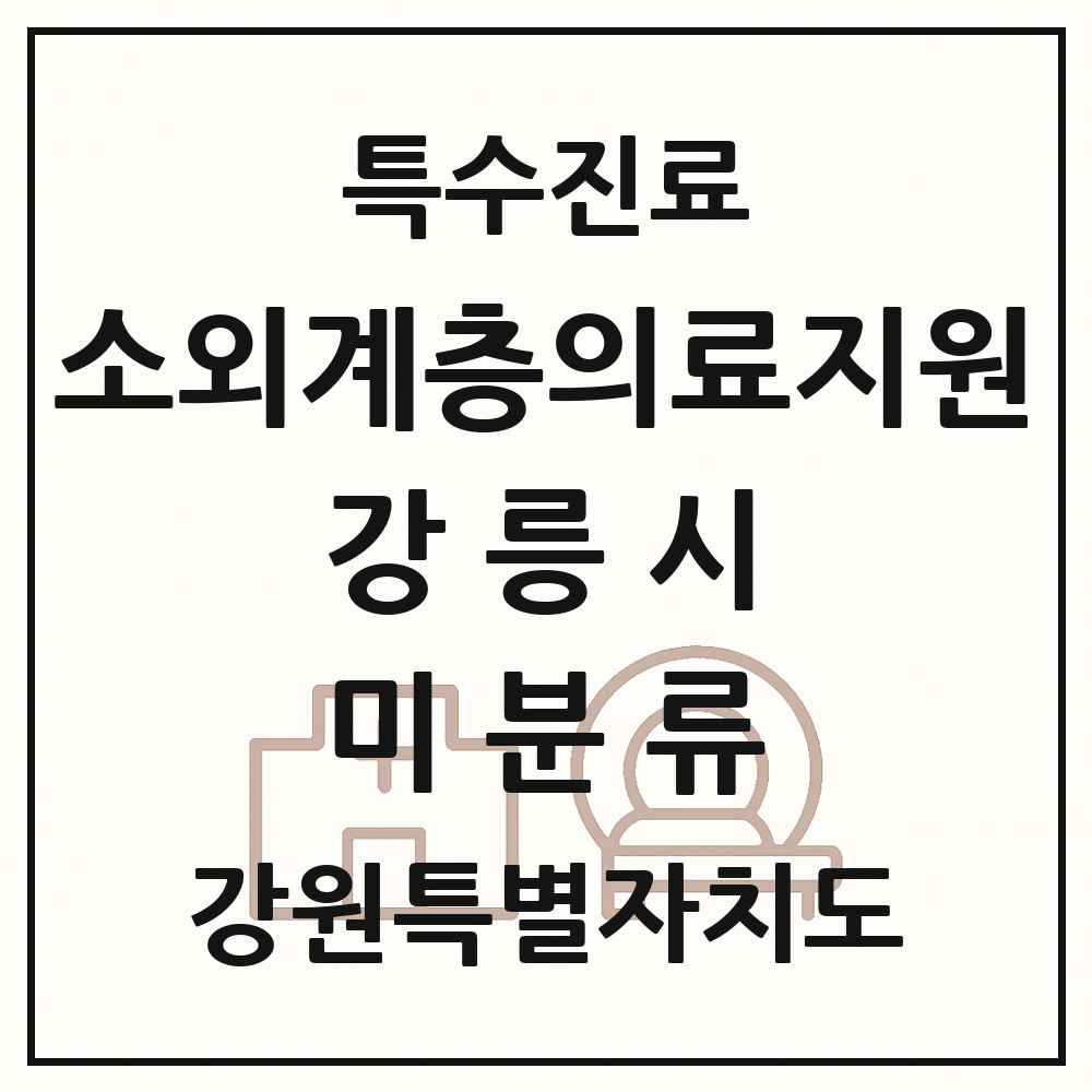 2025 강원특별자치도 강릉시 미분류 소외계층 의료서비스지원 사업기관 의원·병원 목록 1곳
