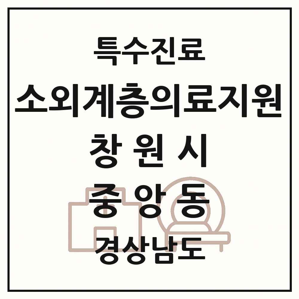 2025 경상남도 창원시 중앙동 소외계층 의료서비스지원 사업기관 의원·병원 목록 1곳