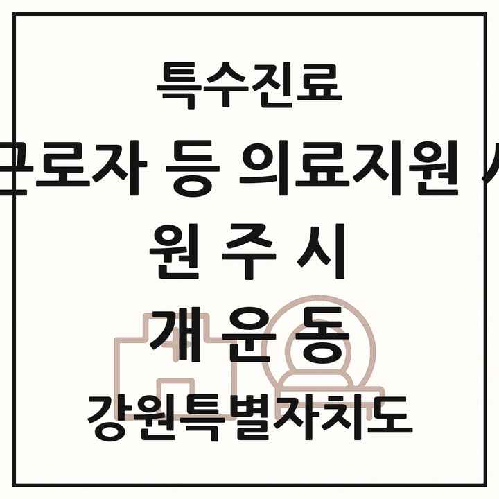 2026 강원특별자치도 원주시 개운동 외국인 근로자 등 의료지원 사업기관 의원·병원 목록 1곳