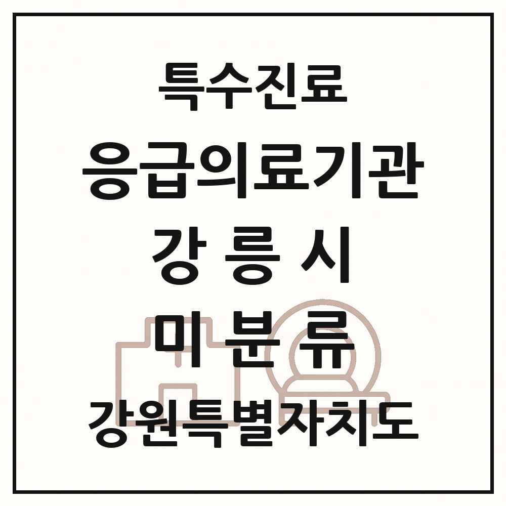 2025 강원특별자치도 강릉시 미분류 응급의료기관 의원·병원 목록 1곳