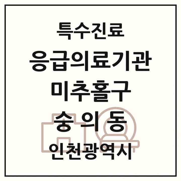 2026 인천광역시 미추홀구 숭의동 응급의료기관 의원·병원 목록 1곳