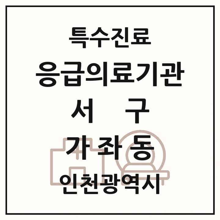2026 인천광역시 서구 가좌동 응급의료기관 의원·병원 목록 1곳