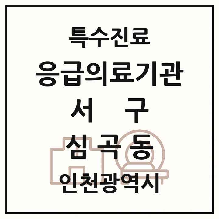 2026 인천광역시 서구 심곡동 응급의료기관 의원·병원 목록 1곳